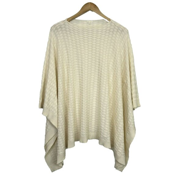 Lululemon Divinity Poncho Womens One Size Cream Pullover Sweater Cashmere Blend - Picture 1 of 4